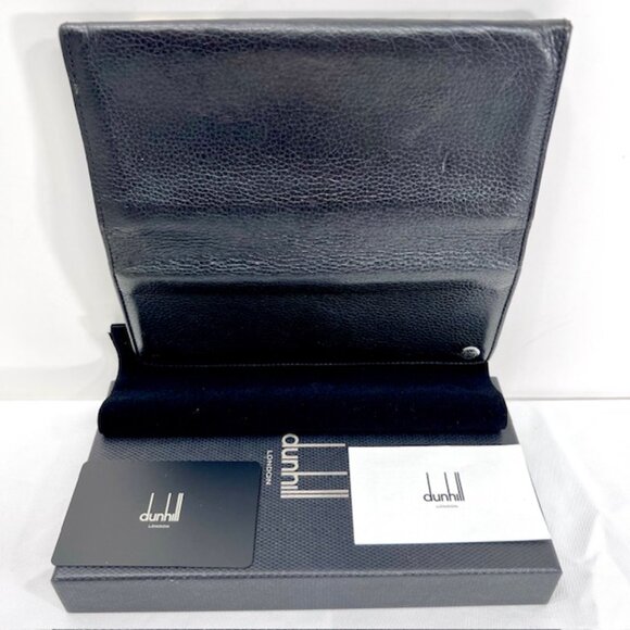 New With Box Dunhill London Black Leather  Bifold Money Credit Card Wallet (62) - Picture 4 of 8
